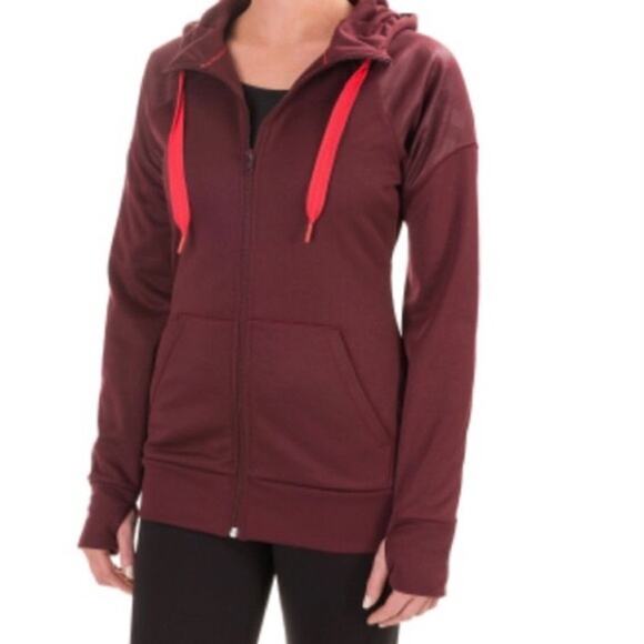 The North Face Suprema Full Zip Hoodie Jacket Womens size XL Burgundy - Picture 1 of 7